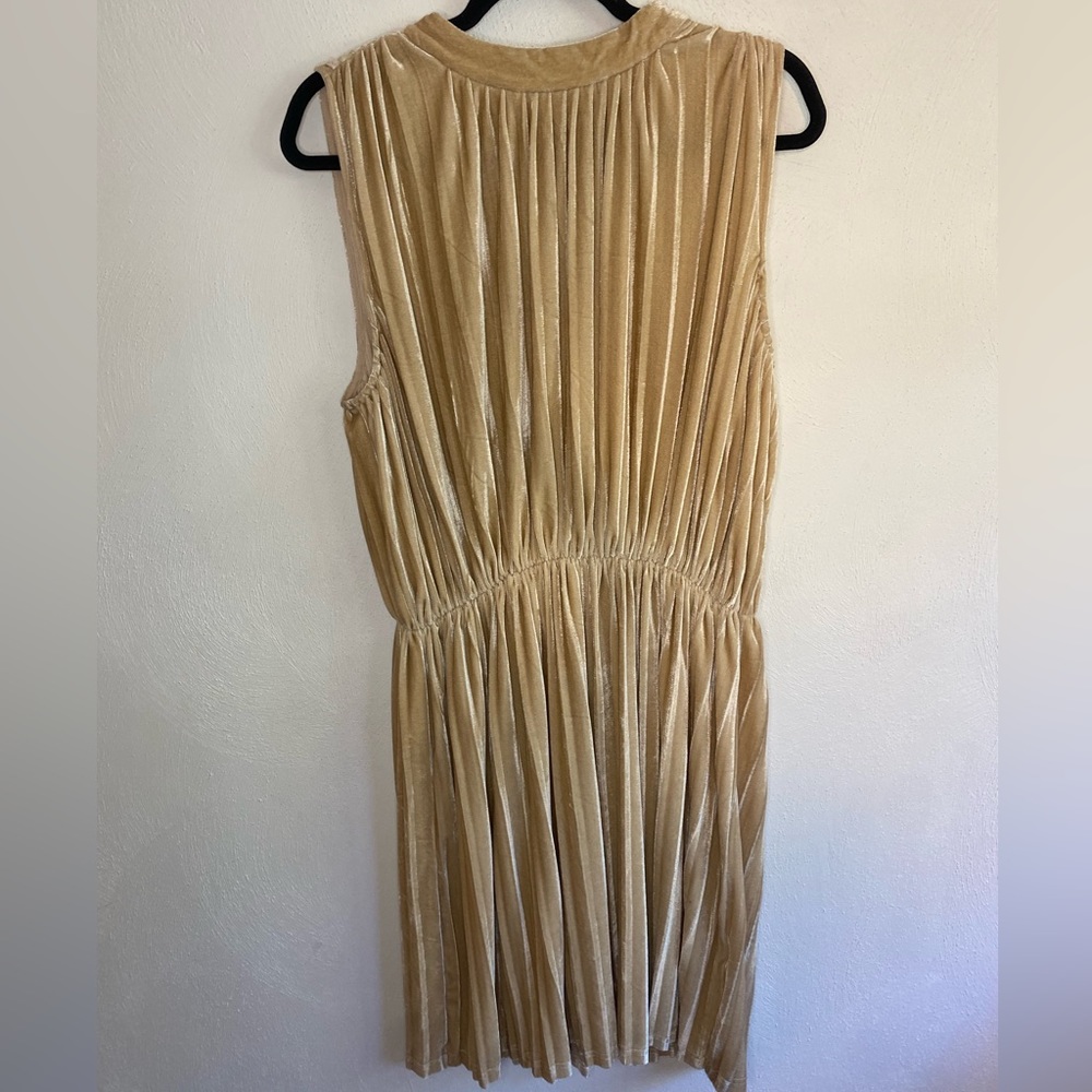 Aeryne velvet sleeveless pleated dress size medium